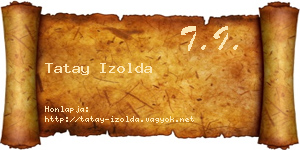 Tatay Izolda névjegykártya